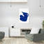 Blue Reclining Figure Abstract Contemporary Minimalist Wall Art Print-828831228