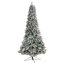 Sapin de Noël artificiel floqué avec lumières multicolores-618898359