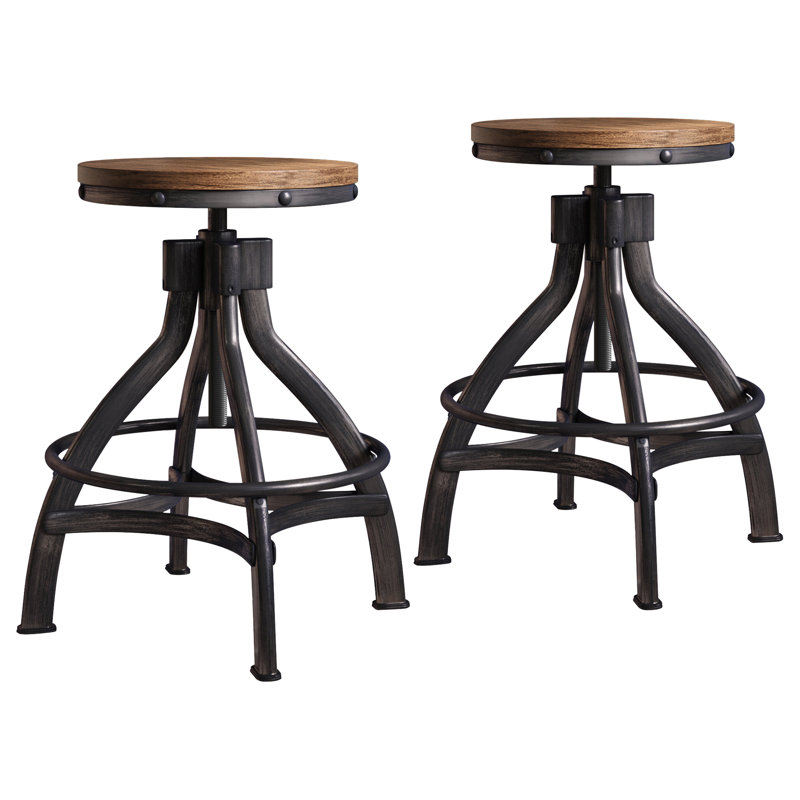 Bar Table Wellman Adjustable Height Swivel Bar Stool 17 Stories