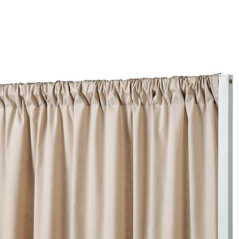 Cloison en L avec rideau d'intimité Edgemere Don't Look at Me, Blanc / Beige