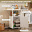 Planche à repasser avec armoire de rangement, planche à repasser pliante avec coussin résistant à la chaleur, station de pliage pour la lessive avec tablettes de rangement, table à repasser compacte pour la salle de lavage