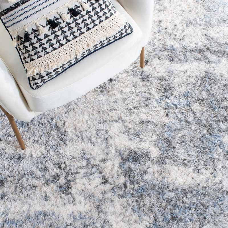 Tapis ivoire / gris Artur, Rectangle de 10 pi x 14 pi