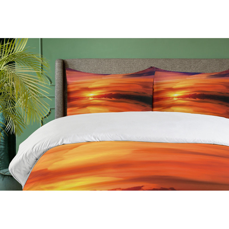 Nature Modern & Contemporary Polyester Duvet Cover, Queen
