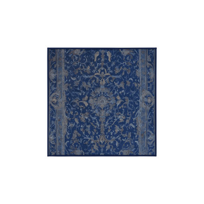 Machine Washable Blue Area Rug