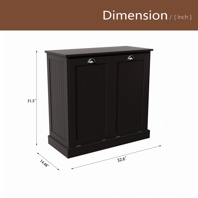 Armoire de trieur de linge inclinable à deux compartiments