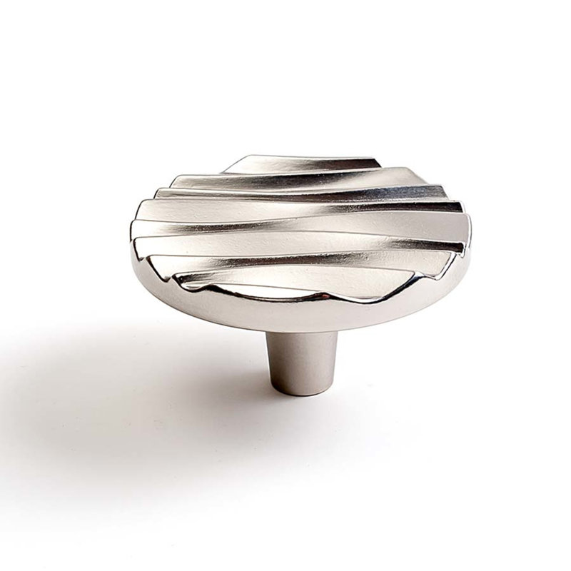 Wave 2 1/4 Diameter Round Knob, Satin Nickle