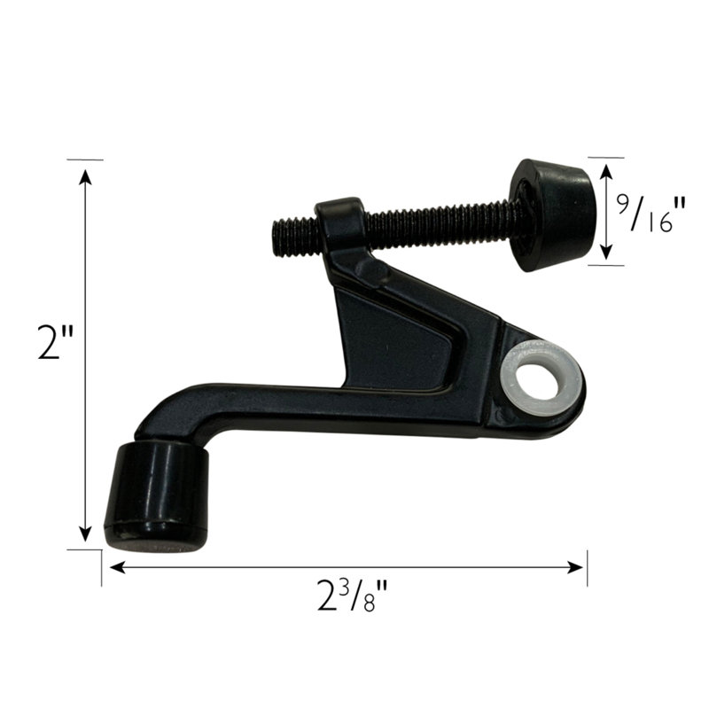 2-1/5in. x 2-1/8 in. Oil-Rubbed Bronze Jumbo Hinge Pin Door Stop Value Pack (10 per Pack), Matte Black