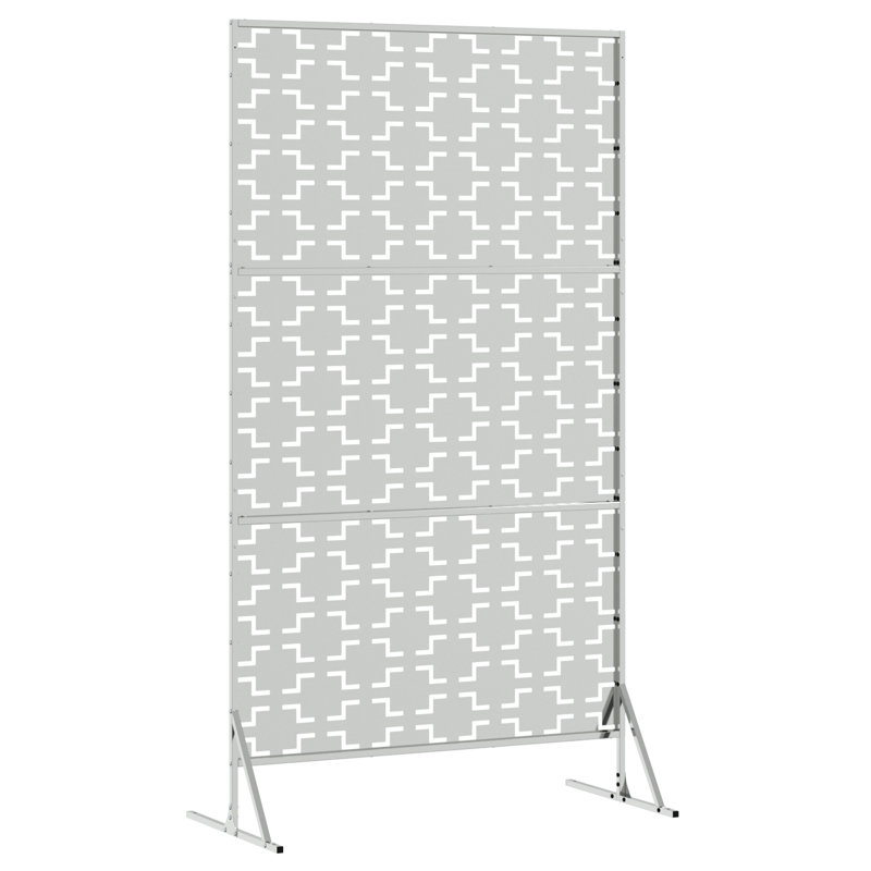 Vidaxl Fence Panel Single Panel Durable, Grey