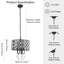 Lustre tambour 5 lumières à intensité variable avec détails en cristal Kimesha