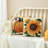 14"H Fall Hooked Sunflower Pillow