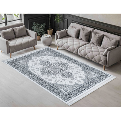 Rectangle Floral Flatweave Berber Indoor / Outdoor Area Rug