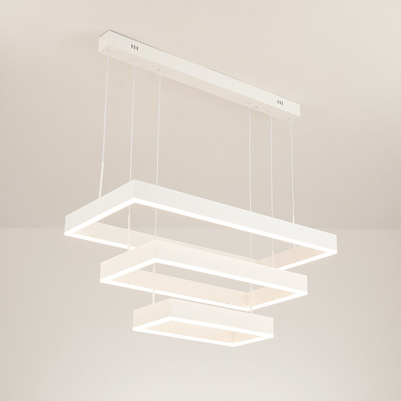 Ariadnee 3 - Light LED Square/Rectangle Pendant, White
