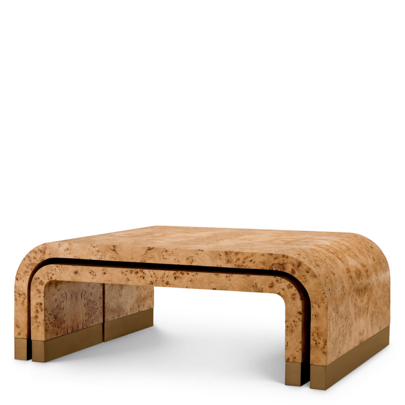 Coffee Table Quinton Light Brown Mappa Burl Veneer