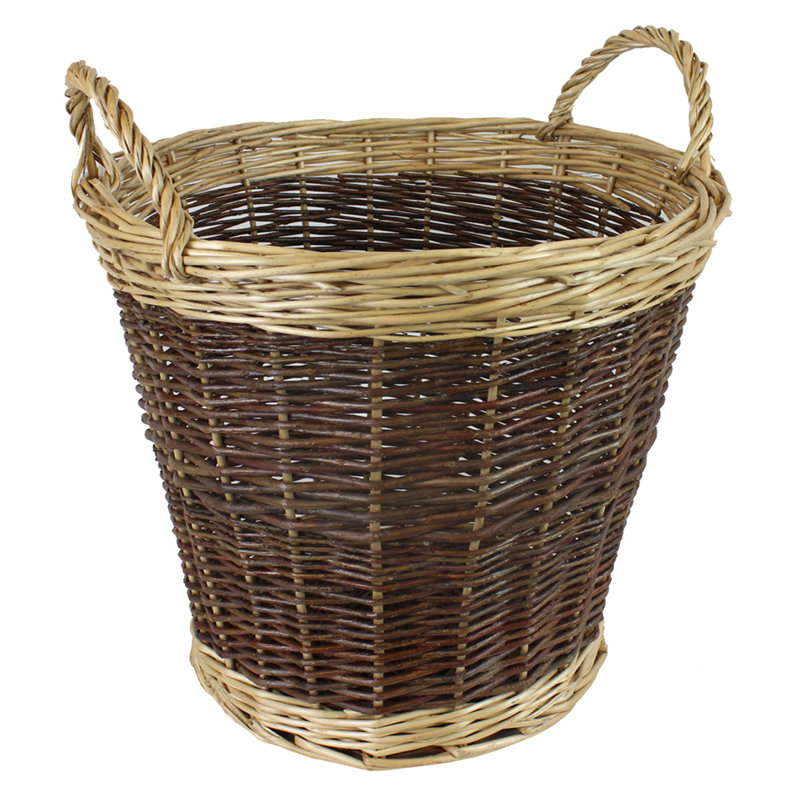 Hand Woven Wicker Laundry Basket with Handles, Large (60 cm x 60 cm x 60 cm)