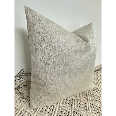 Abstract Cream Square Throw Pillow Cover