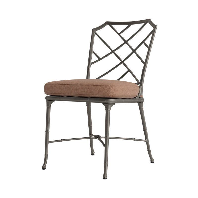 Outdoor Dining Side Chair, Brown, Fusion Clay, Mica