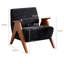 Fauteuil en bois massif de chenille l 27,5 po Kyajah-96213301