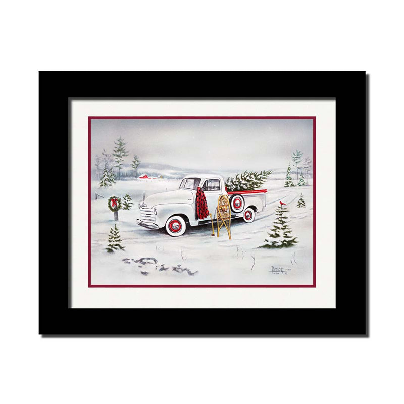 «Season's Solitude» par Robert Andrea sur, H 16 po x l 20 po, Papier à cadre unique, Rouge, blanc