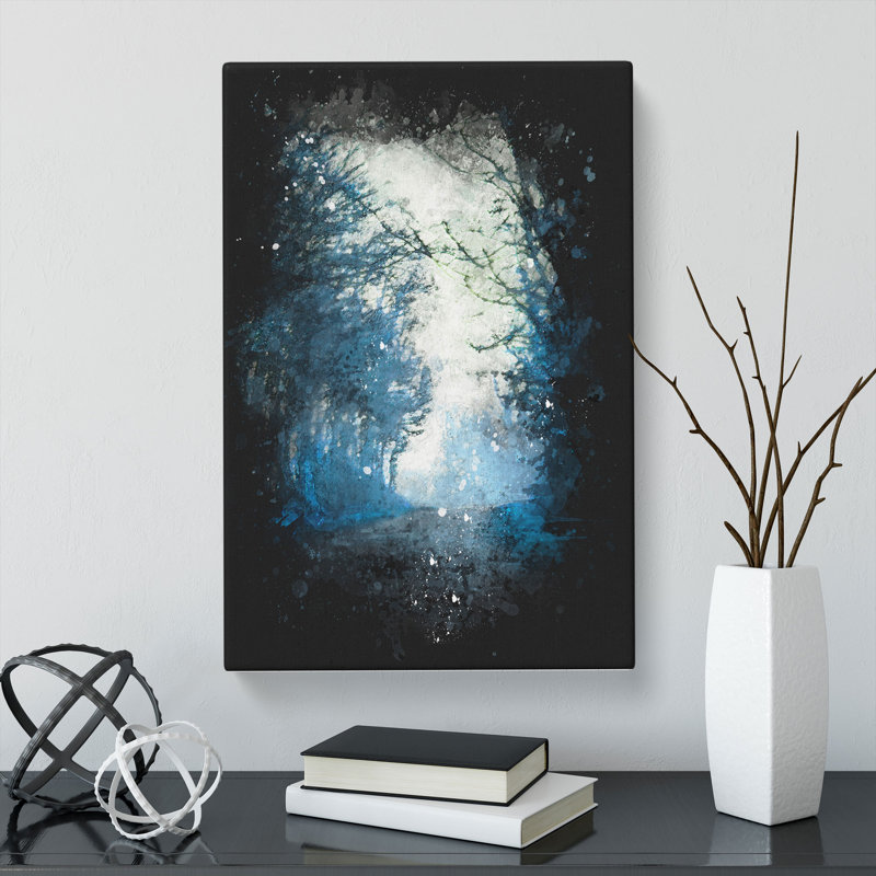 Road Through The Woods - Wrapped Canvas Painting, 91cm H x 60cm W x 3cm D