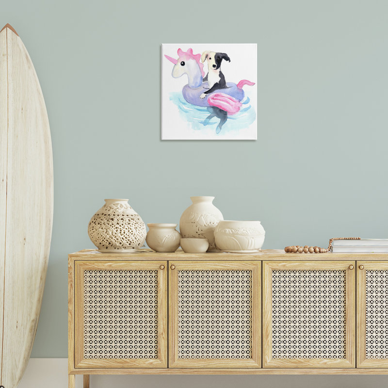 «Sandy Dog Pool Float» par Geoff Allen, H 24 po x l 24 po