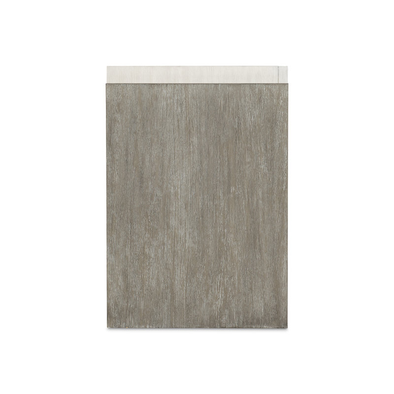 34" Two-Tone Brown and White Solid Wood Nightstand