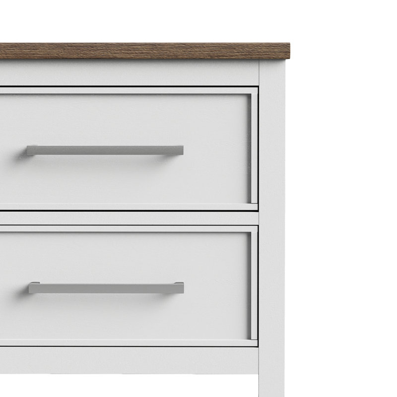 Lonegan 2-Piece 2-Drawer Nightstands Set, White