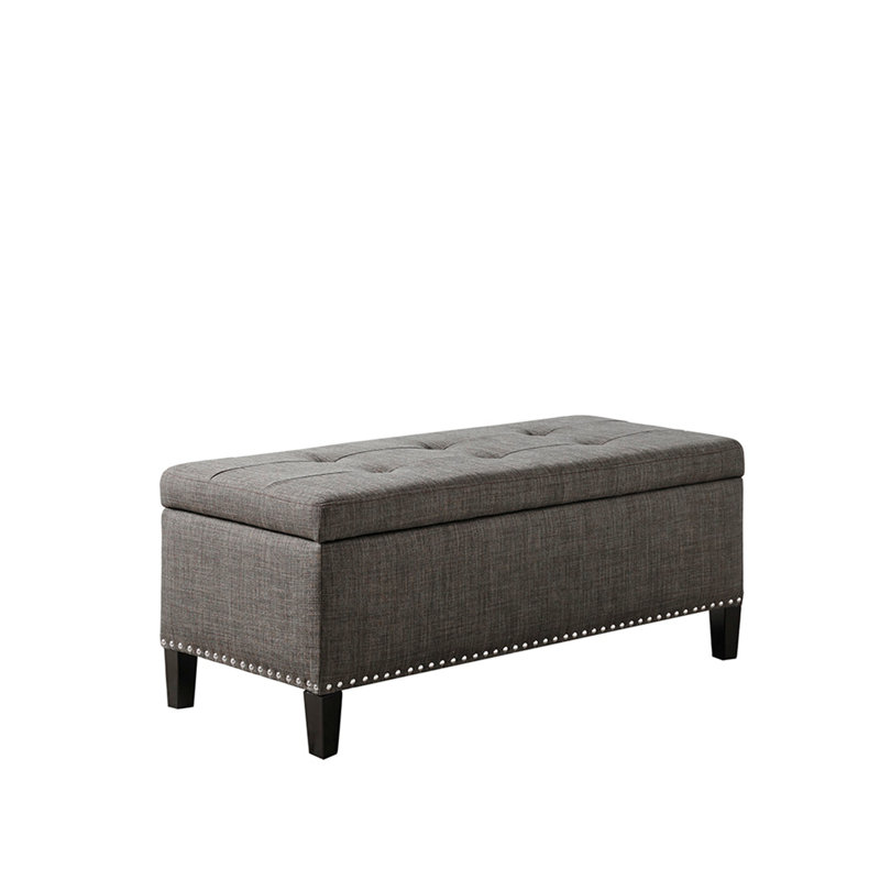 Banc de rangement capitonné à fermeture douce