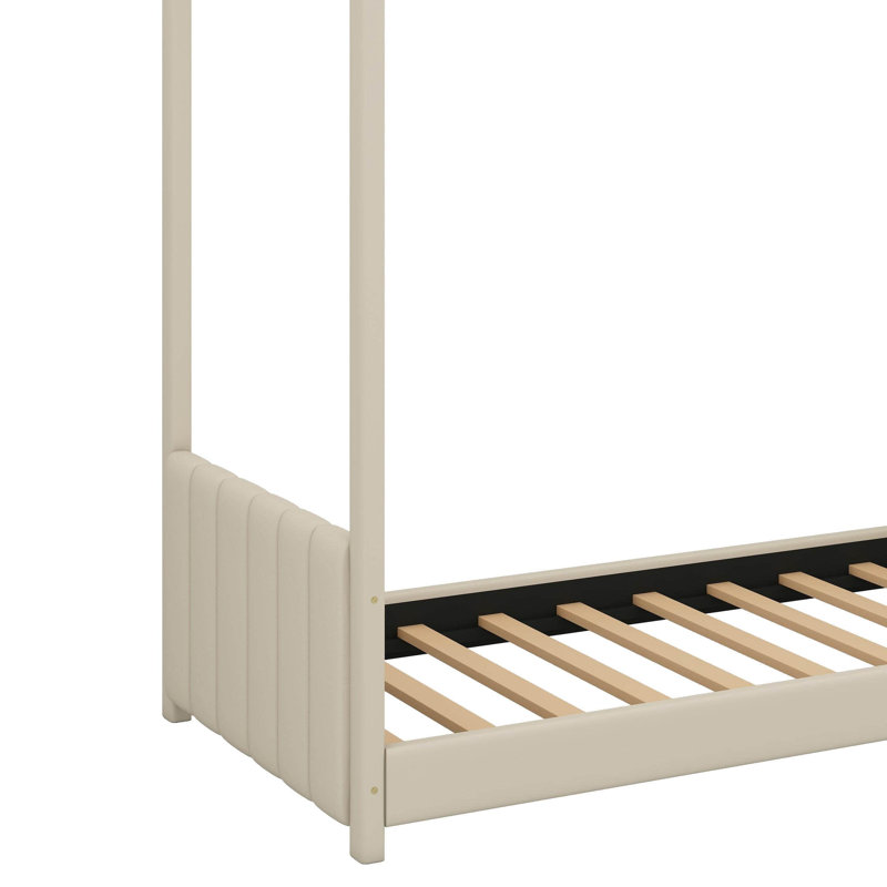 Lit simple en bois, Lit simple