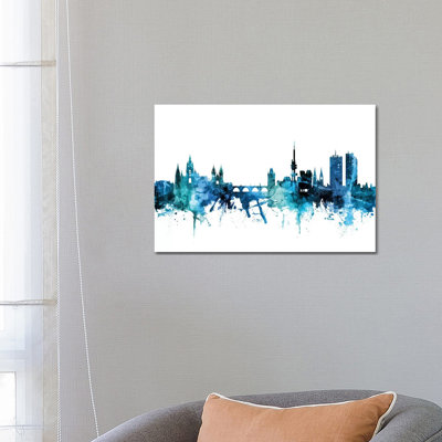 Prague (Praha), Czech Republic Skyline by Michael Tompsett - Wrapped Canvas Gallery-Wrapped Canvas Giclée