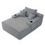 Méridienne convertible sans os avec accoudoirs larges et coussins décoratifs-225503626