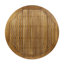 Table de salle à manger ronde 47,25 po en bois d'acacia avec finition en teck, table de patio moderne à lattes pour l'intérieur et l'extérieur