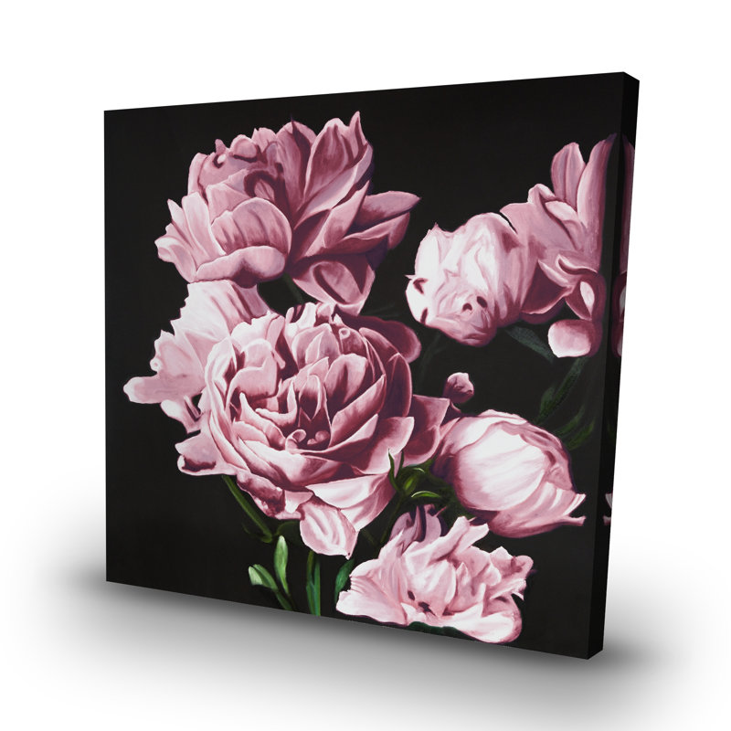 peonies - 32"x32" art on canvas