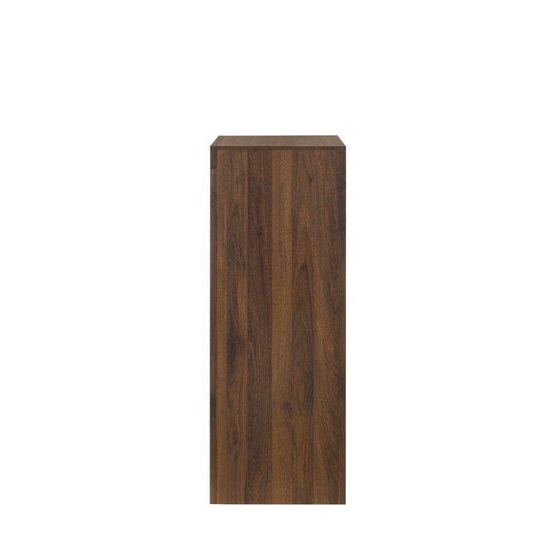 Ensemble de chambre à coucher 4 pièces, Noyer, Ensemble de 4 pièces : 2 tables de chevet, 1 comm