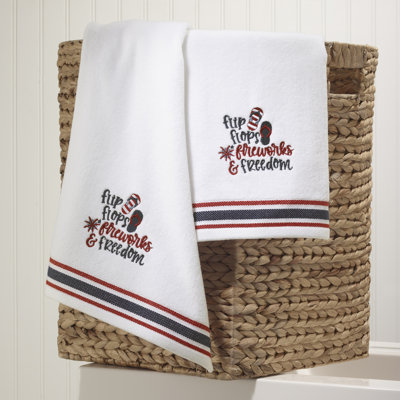 Avanti Flag 2-Pack Hand Towel Set