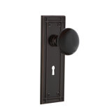 Mission Plate with Decorative Keyhole and Black Porcelain Door Knob