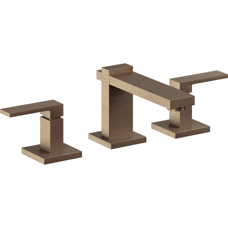 Morro Bay 8" Widespread Lavatory Faucet, Antique Brass Flat