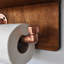 Porte-papier hygiénique mural fait à la main en cuivre avec étagère en bois rustique