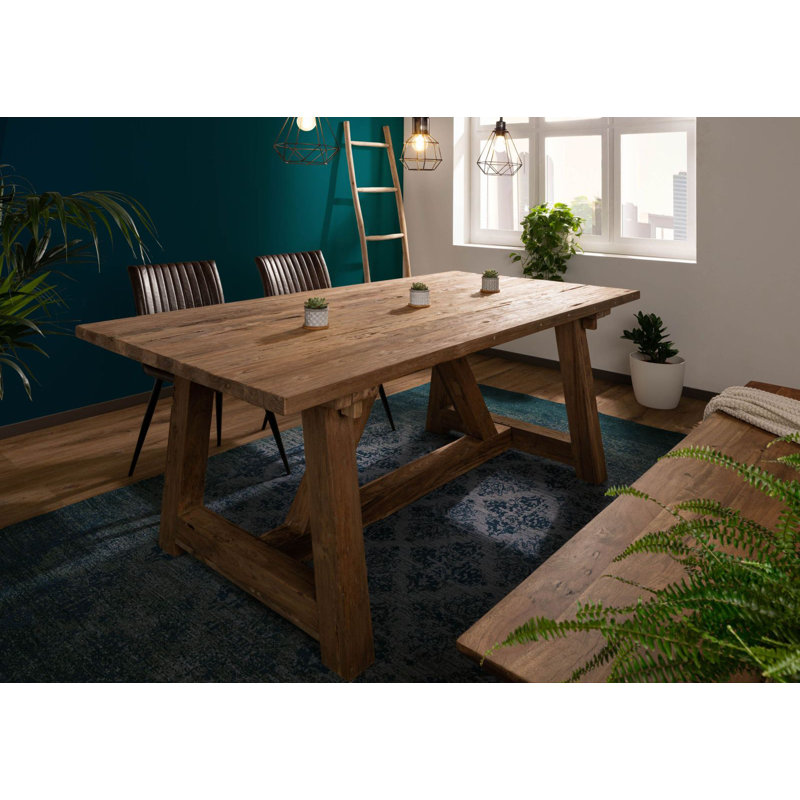 Bassano Teak Solid Wood Dining Table, H78 x L200 x W100cm