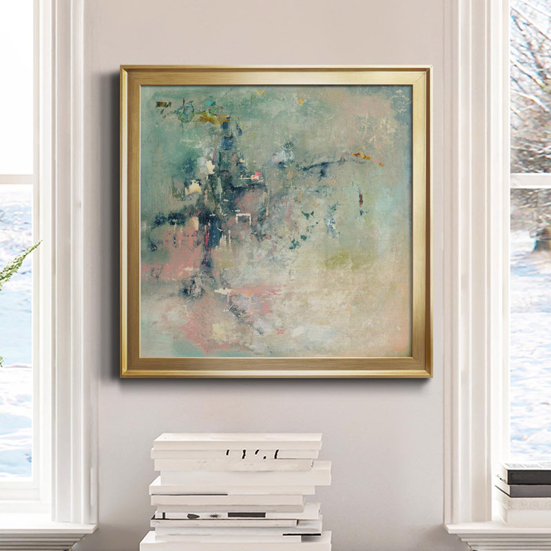 Transitions - Peinture sur toile encadrée, Or, H 30,5 po x l 30,5 po x P 1,5 po