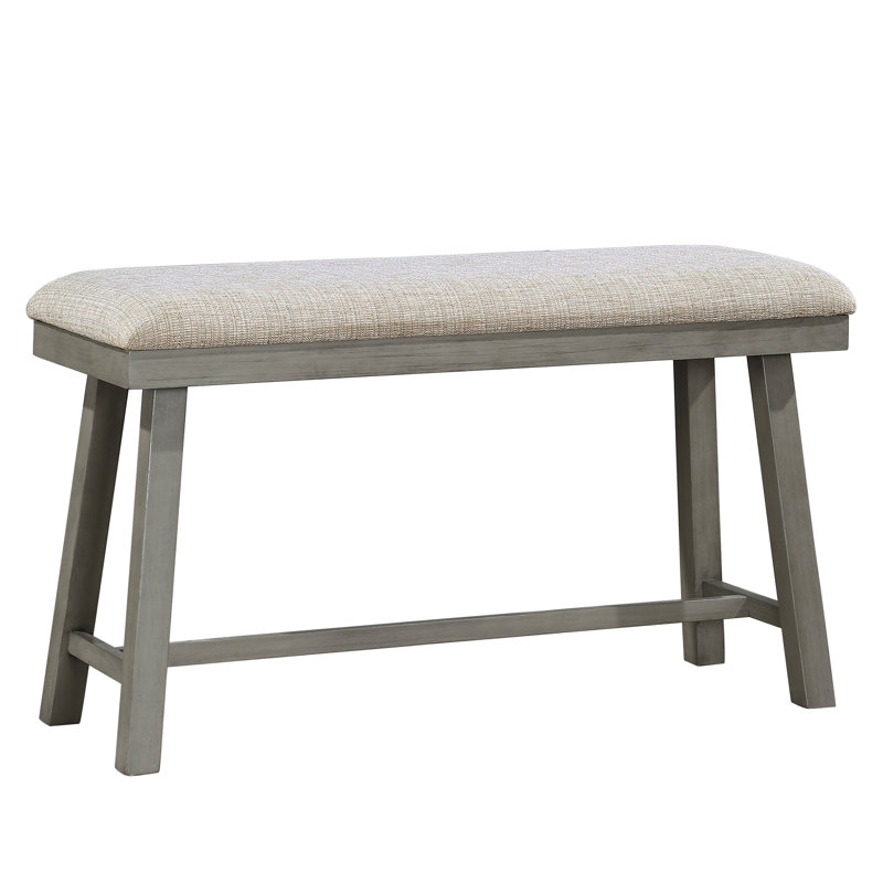 Banc à hauteur de comptoir avec housse de siège gris, pour salle à manger, texturé