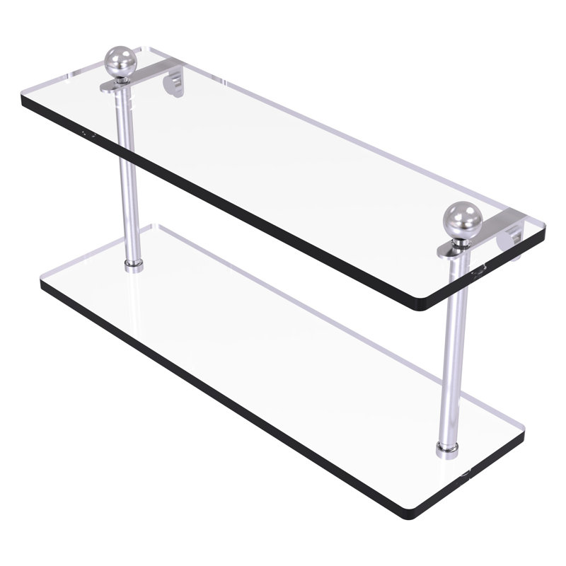 Tablette murale Morosini, 16 po, Chrome satiné