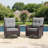 Rocking Swivel All-Weather Rattan Patio Chair With Cushions-1145780265