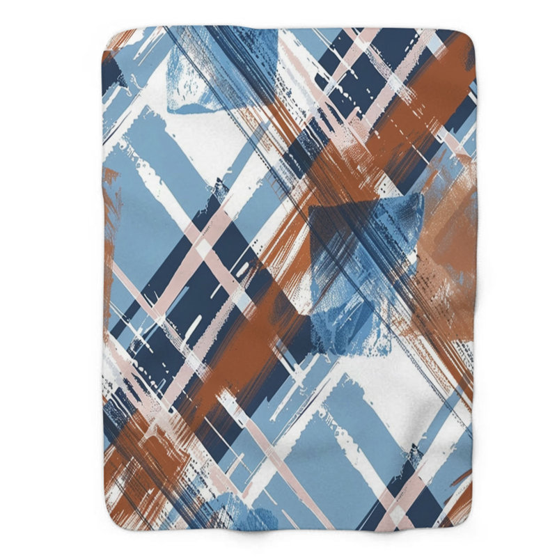 Old Plaid - Couverture de qualité supérieure 1 pièce, Lit simple
