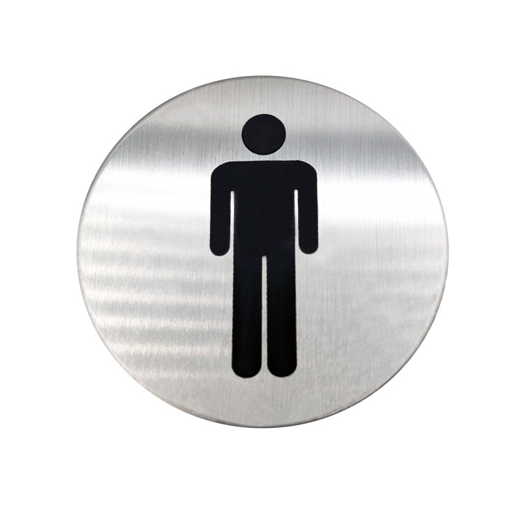 Round Restoom Door Sign by Linnea
