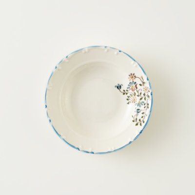 Assiette à salade rétro en porcelaine