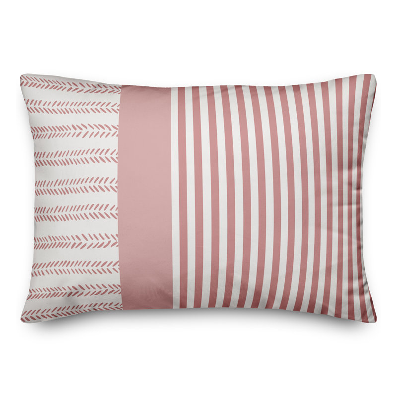 Housse et insert de coussin rectangulaire pour l'extérieur, Rose