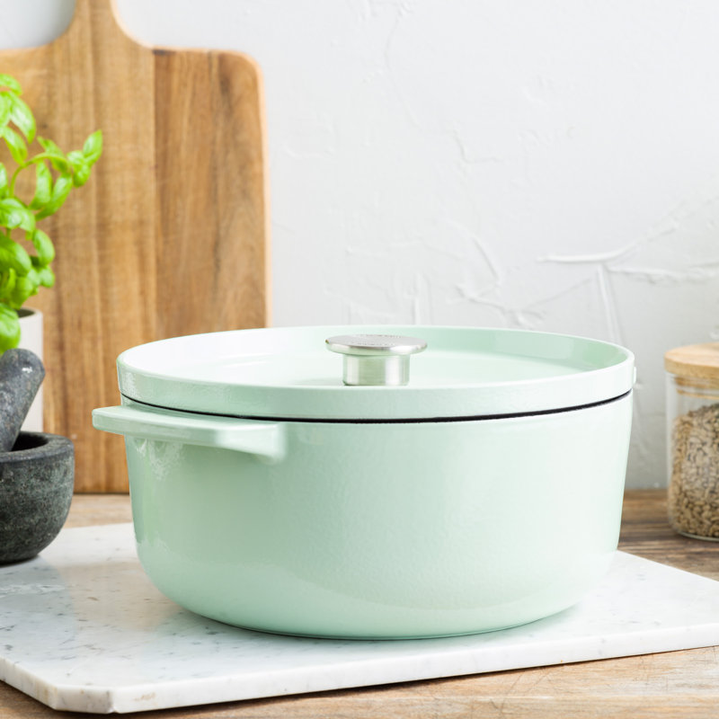 Kitchenaid Cast Iron Dutch Oven, 5.2 L, Pistachio
