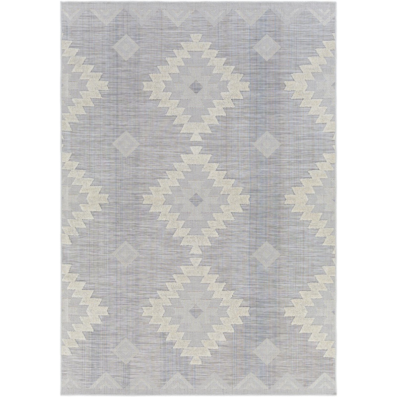 Geometric Indoor / Outdoor Rug, Rectangle 5'3" x 7'