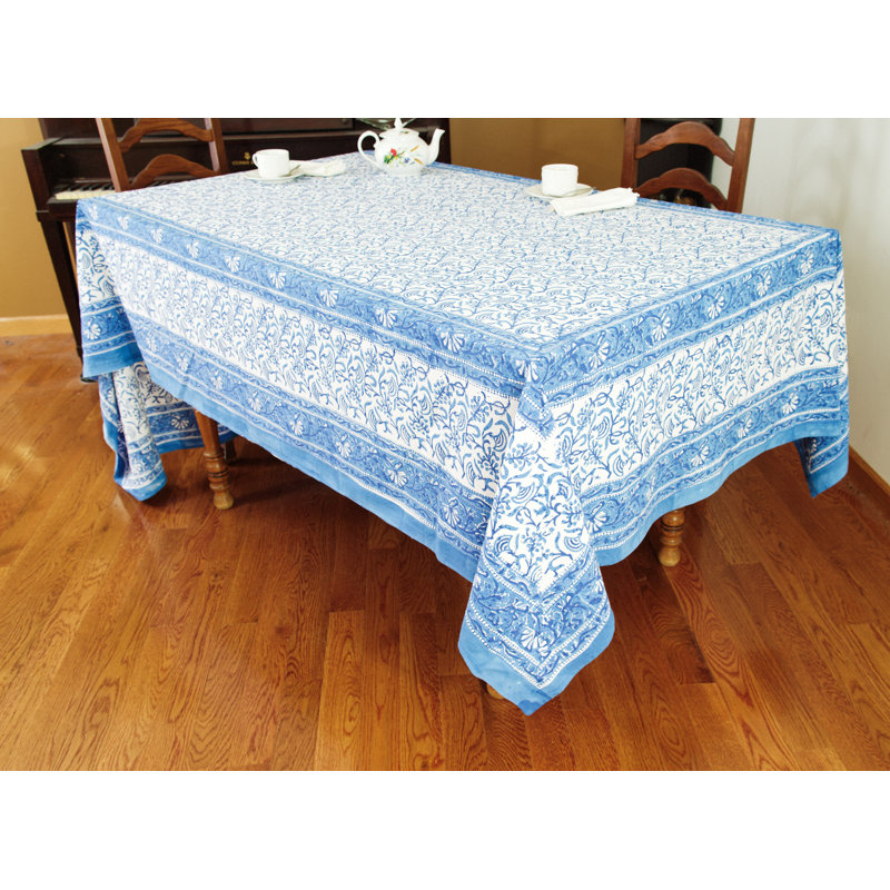 Tullia Floral 100% Cotton Tablecloth, 108" L x 90" W