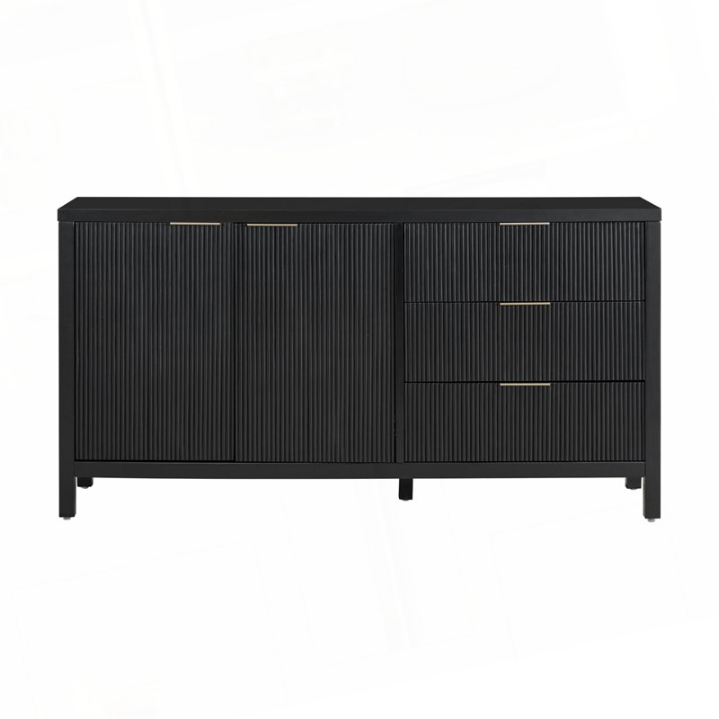 Multi-Functional Wooden Sideboard Sideboard, Black